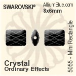 施華洛世奇 Mini Rectangle 串珠 (5055) 10x8mm - 白色（半塗層）