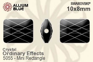 Swarovski Mini Rectangle Bead (5055) 10x8mm - Crystal Effect - Click Image to Close