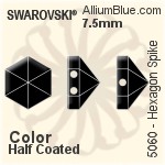 Swarovski Hexagon Spike (Two Holes) Bead (5060) 5.5mm - Color