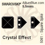 Swarovski Square Spike (Two Holes) Bead (5061) 5.5mm - Color (Half Coated)