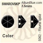Swarovski Round Spike (Two Holes) Bead (5062) 5.5mm - Crystal Effect