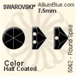 Swarovski Round Spike (Two Holes) Bead (5062) 5.5mm - Color (Half Coated)