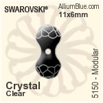 Swarovski Modular Bead (5150) 11x6mm - Crystal (Ordinary Effects)