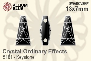 Swarovski Keystone Bead (5181) 13x7mm - Crystal Effect - Haga Click en la Imagen para Cerrar