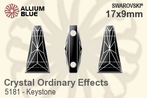 Swarovski Keystone Bead (5181) 17x9mm - Crystal Effect - Click Image to Close