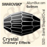 施華洛世奇 Barrel Shaped/Oval 串珠 (5200) 9x6mm - Clear Crystal