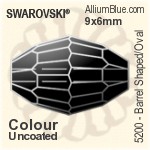 Swarovski Barrel Shaped/Oval Bead (5200) 9x6mm - Colour (Uncoated)