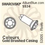 スワロフスキー Rivet (53005), ゴールド メッキ Casing, ストーンズ in SS34 - カラー