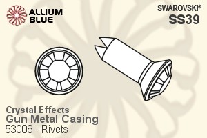 Swarovski Rivet (53006), Gun Metal Casing, With Stones in SS39 - Crystal Effects - 关闭视窗 >> 可点击图片