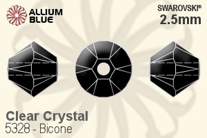 施华洛世奇 Bicone 串珠 (5328) 2.5mm - 透明白色