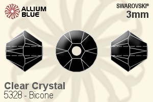 スワロフスキー Bicone ビーズ (5328) 3mm - クリスタル