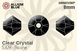 Swarovski Bicone Bead (5328) 8mm - Clear Crystal - Haga Click en la Imagen para Cerrar