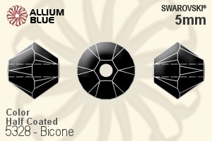 スワロフスキー Bicone ビーズ (5328) 5mm - カラー（ハーフ　コーティング）