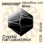 Swarovski Bicone Bead (5328) 8mm - Crystal (Full Coated Effect)