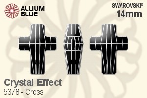 施華洛世奇 Cross 串珠 (5378) 14mm - 白色（半塗層）