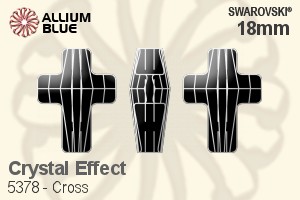 施华洛世奇 Cross 串珠 (5378) 18mm - 白色（半涂层）