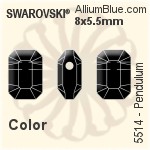 スワロフスキー Pendulum ビーズ (5514) 8x5.5mm - カラー