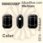 スワロフスキー Pendulum ビーズ (5514) 10x7mm - カラー