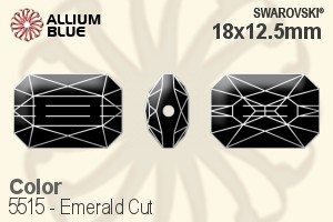 スワロフスキー Emerald カット ビーズ (5515) 18x12.5mm - カラー