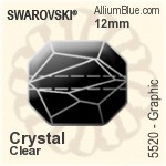 施華洛世奇 Graphic 串珠 (5520) 18mm - Crystal (Ordinary Effects)