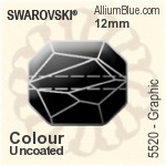 スワロフスキー Graphic ビーズ (5520) 18mm - クリスタル （オーディナリー　エフェクト）