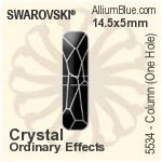 Swarovski Column (One Hole) Bead (5534) 19x5mm - Crystal (Ordinary Effects)