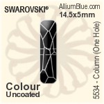 Swarovski Column (One Hole) Bead (5534) 14.5x5mm - Clear Crystal