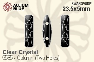 施华洛世奇 Column (Two Holes) 串珠 (5535) 23.5x5mm - 透明白色 - 关闭视窗 >> 可点击图片