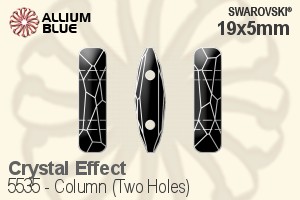 施华洛世奇 Column (Two Holes) 串珠 (5535) 19x5mm - 白色（半涂层） - 关闭视窗 >> 可点击图片