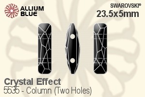 スワロフスキー Column (Two Holes) ビーズ (5535) 23.5x5mm - クリスタル エフェクト - ウインドウを閉じる