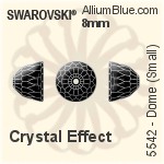 Swarovski Dome (Small) Bead (5542) 8mm - Color (Half Coated)