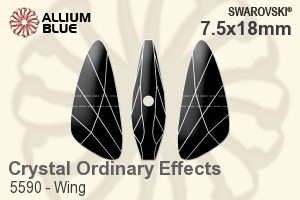 Swarovski Wing Bead (5590) 7.5x18mm - Crystal (Ordinary Effects) - Haga Click en la Imagen para Cerrar