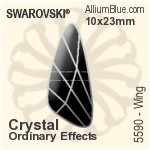 施華洛世奇 Wing 串珠 (5590) 10x23mm - Clear Crystal