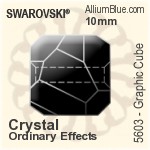 Swarovski Graphic Cube Bead (5603) 8mm - Colour (Uncoated)