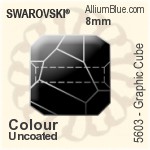施华洛世奇 图形 Cube 串珠 (5603) 10mm - 白色（半涂层）