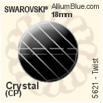 スワロフスキー Twist ビーズ (5621) 14mm - クリスタル With クリスタル Print