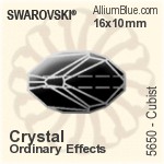 施华洛世奇 Cubist 串珠 (5650) 20x13.5mm - Crystal (Ordinary Effects)
