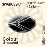スワロフスキー Cubist ビーズ (5650) 20x13.5mm - カラー（コーティングなし）