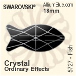 施華洛世奇 Fish 串珠 (5727) 18mm - Crystal (Ordinary Effects)