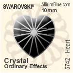 Swarovski Heart Bead (5742) 10mm - Crystal Effect