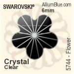 スワロフスキー Flower ビーズ (5744) 6mm - クリスタル