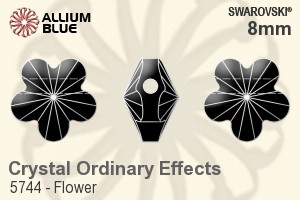 施華洛世奇 Flower 串珠 (5744) 8mm - 白色（半塗層） - 關閉視窗 >> 可點擊圖片
