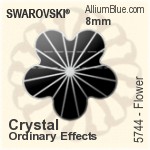 スワロフスキー Flower ビーズ (5744) 8mm - クリスタル エフェクト