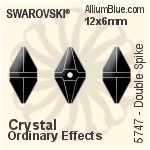 Swarovski Double Spike Bead (5747) 12x6mm - Clear Crystal