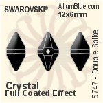 Swarovski Double Spike Bead (5747) 12x6mm - Crystal Effect