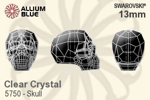 Swarovski Skull Bead (5750) 13mm - Clear Crystal
