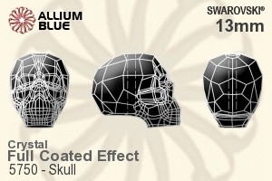 施华洛世奇 Skull 串珠 (5750) 13mm - 白色（半涂层） (Full Coated) - 关闭视窗 >> 可点击图片