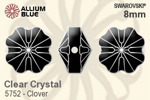 スワロフスキー Clover ビーズ (5752) 8mm - クリスタル - ウインドウを閉じる