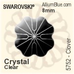 施華洛世奇 Clover 串珠 (5752) 8mm - 白色（半塗層）