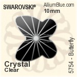 Swarovski Butterfly Bead (5754) 6mm - Clear Crystal